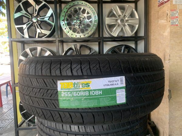 Lốp TBB 255/60R18 108H TS-07 H/T đặt nằm - tem thông số và mặt gai